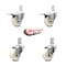 Service Caster 3 Inch Nylon Wheel Swivel 3/4 Inch Square Stem Caster Total Lock Brakes, 2PK SCC-SQTTL20S314-NYS-34-2-S-2 - alternate 4